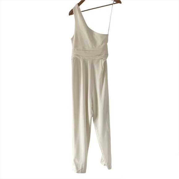NWT A.L.C. Athena Cropped One-Shoulder Jumpsuit - Picture 4 of 11